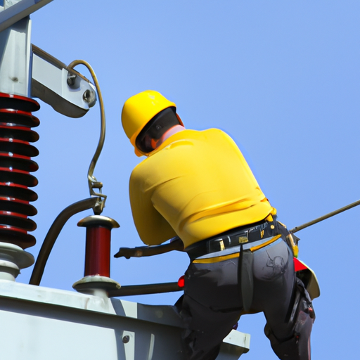 צילום של איש מקצוע מבצע עבודות תחזוקה במערכת חשמל